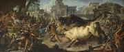 Jean Francois de troy Jason taming the bulls of Aeetes oil painting reproduction